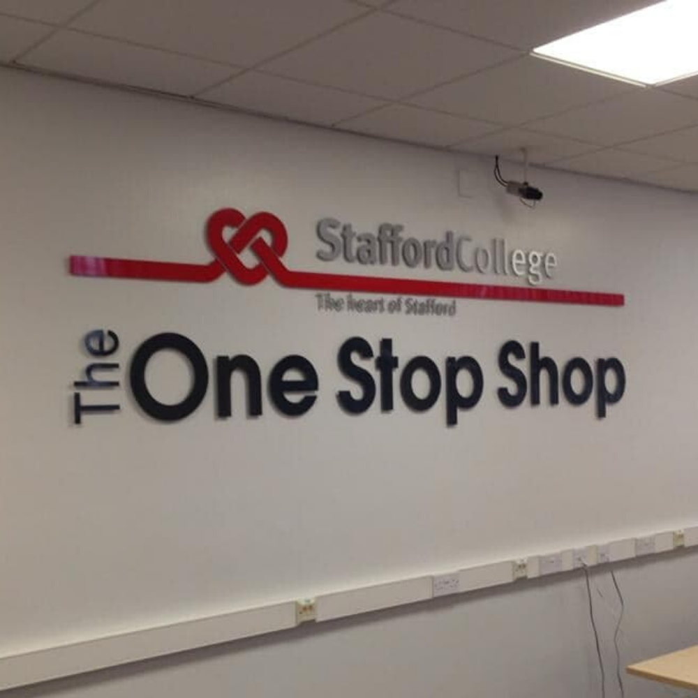 Stafford College signage