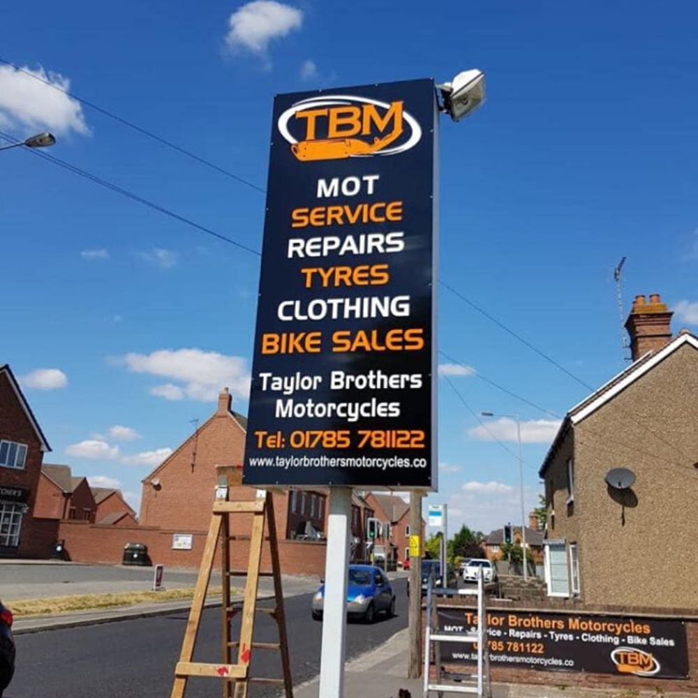 Taylor Brothers Motorcycles outdoor signage